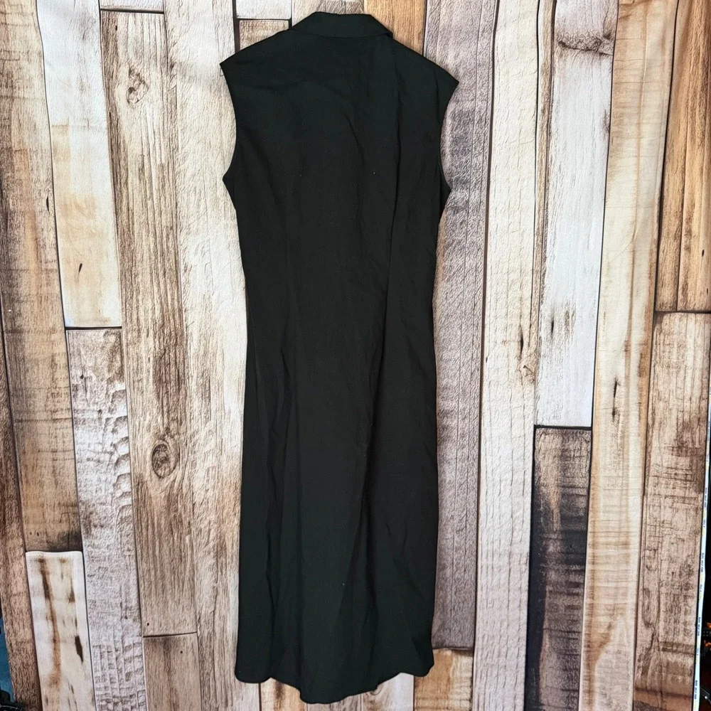 Abercrombie & Fitch Maxi Dress Sleeveless Ruched Minimalist Lagenlook Style‎ XL